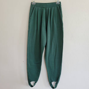Accordeon Vintage Elastic Waist Stirrup Pants with Pockets